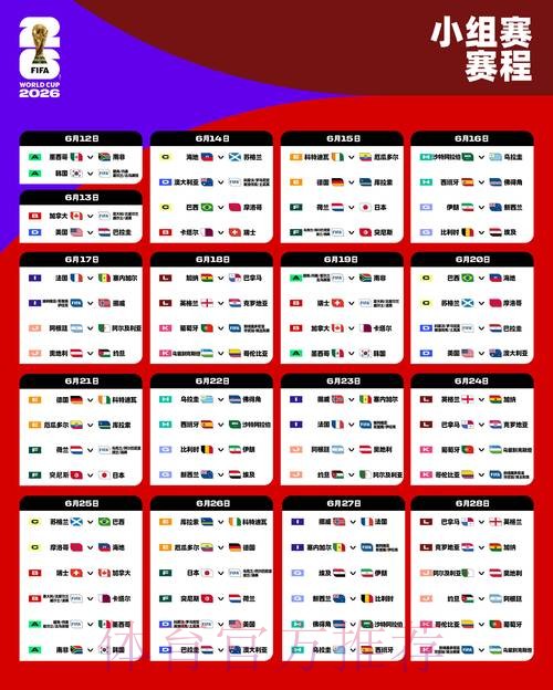 2026世界杯每日赛程完整版观看指南在哪里看